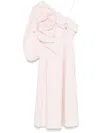 Dorothee Schumacher Poplin Midi Dress With Flower Brooch In Shadow Ros In Pink