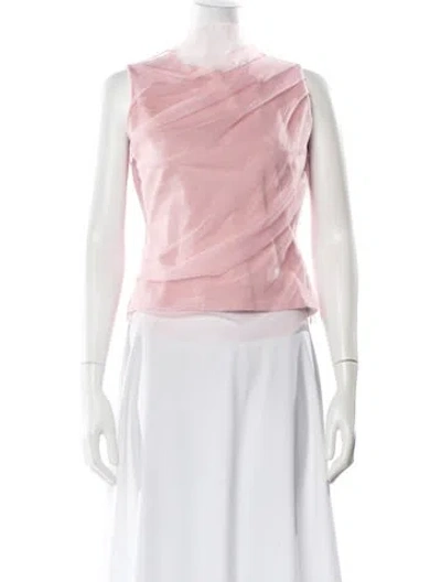Pre-owned Dorothee Schumacher Asymmetrical Sleeveless Top In Pink