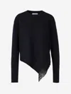 Dorothee Schumacher Asymmetrical Wool Sweater In Navy Blue