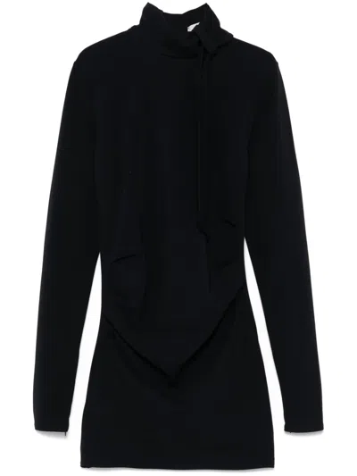 Dorothee Schumacher Attached-scarf Top In Blue