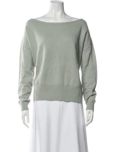 Pre-owned Dorothee Schumacher Bateau Neckline Sweater In Green