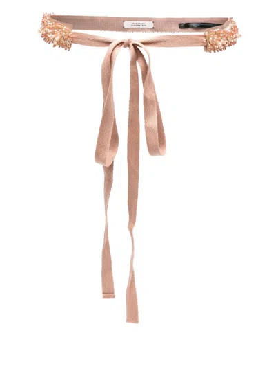 Dorothee Schumacher Beaded Ribbon Belt In Pink