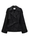 Dorothee Schumacher Belted Double-breasted Trench Coat In Black