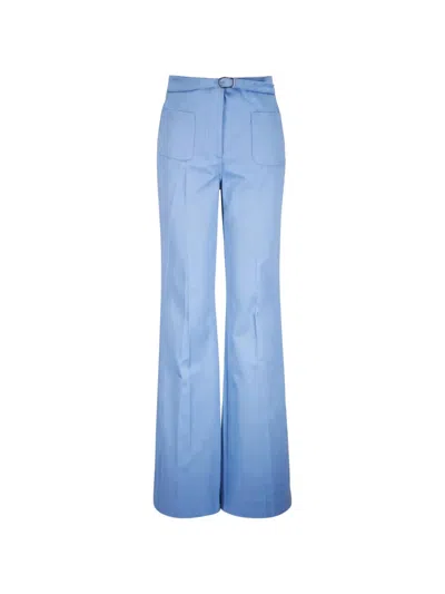 Dorothee Schumacher Belted Wide-leg Trousers In Blue