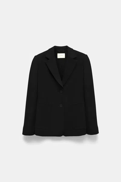 Dorothee Schumacher Blazer Aus Punto Milano Mit Aufgesetzten Taschen In Schwarz