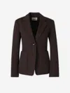 Dorothee Schumacher Notched-lapel Single-button Blazer In Brown