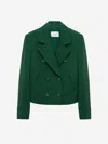 Dorothee Schumacher Boxy Blazer In Punto Milano In Dark Green