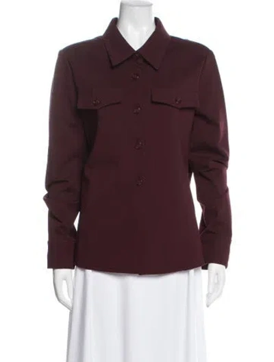Pre-owned Dorothee Schumacher Blazer W/ Tags In Burgundy