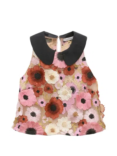 Dorothee Schumacher Blooming Meadow Silk-trimmed Top In Multi