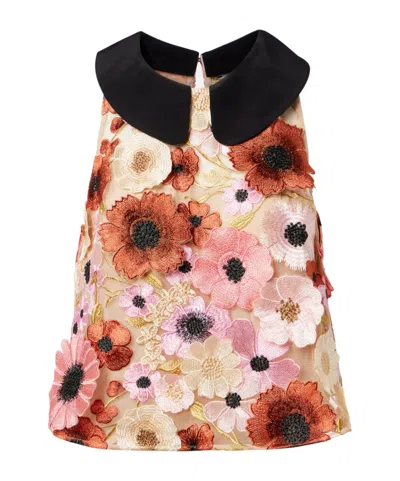 Dorothee Schumacher Blooming Meadow Silk-trimmed Top In Multi