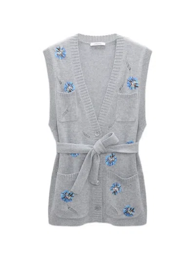 Dorothee Schumacher Blooming Statements Gilet In Gray
