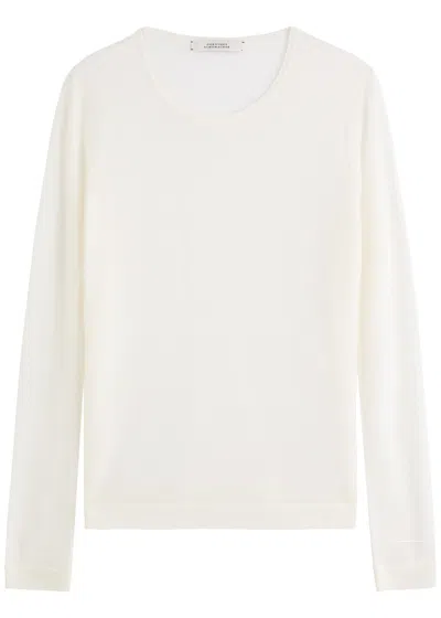 Dorothee Schumacher Bodycon Luxury Cashmere Jumper In White