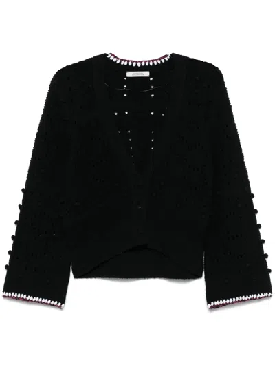 Dorothee Schumacher Bohemian Mood Cardigan In Schwarz