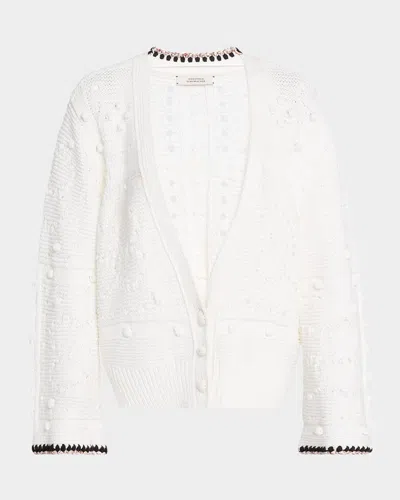 Dorothee Schumacher Bohemian Mood Knit Cardigan In Pure White