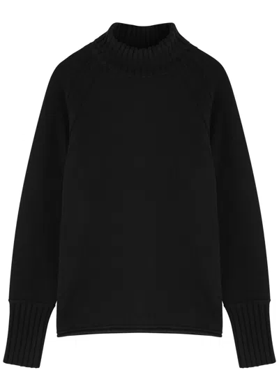 Dorothee Schumacher Bold Volumes Roll-neck Wool-blend Jumper In Black