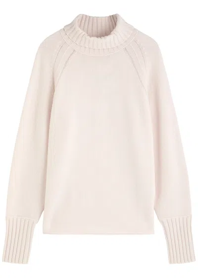 Dorothee Schumacher Bold Volumes Roll-neck Wool-blend Jumper In Light Pink