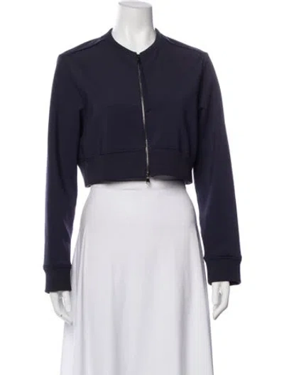 Pre-owned Dorothee Schumacher Bomber Jacket In Blue