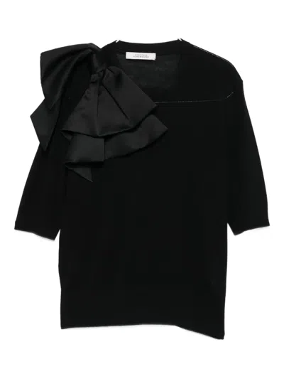 Dorothee Schumacher Bow-detail T-shirt In Black