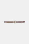 Dorothee Schumacher Thin Pebbled Leather Belt With D-rose Buckle