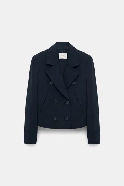 Dorothee Schumacher Boxy Blazer In Punto Milano In Blue