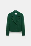 Dorothee Schumacher Boxy Blazer In Punto Milano In Green