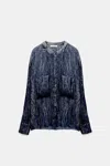 Dorothee Schumacher Shimmering Shine Blouse In Blue