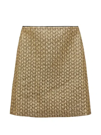 Dorothee Schumacher Brocade Midi Straight Skirt In Neutral