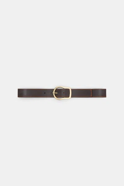 Dorothee Schumacher Brush-off Effect Leather Belt In Brown