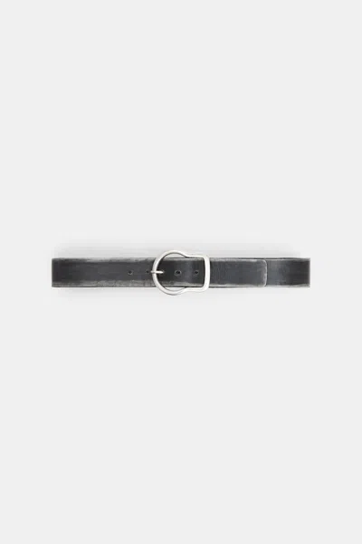 Dorothee Schumacher Brush-off Effect Leather Belt In Black