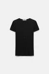 Dorothee Schumacher Button-down Top In Luxurious Rib Knit In Black