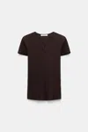 Dorothee Schumacher Button-down Top In Luxurious Rib Knit In Brown