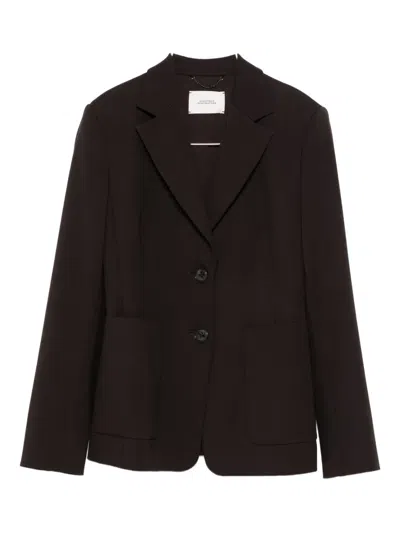 Dorothee Schumacher Button-fastening Patch-pocket Blazer In Brown