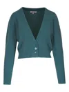 Dorothee Schumacher Button-front Cropped Cardigan In Blue