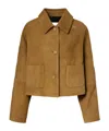 Dorothee Schumacher Buttoned Patch-pocket Jacket In Brown