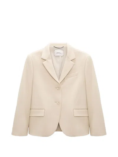 Dorothee Schumacher Cropped Blazer In Punto Milano In Neutral