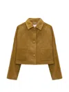 Dorothee Schumacher Buttoned Patch-pocket Jacket In Brown