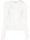 Dorothee Schumacher Buttoned-shoulder Sweater In White