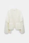 Shop Dorothee Schumacher Cape-style Fringed Cardigan