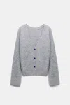 Shop Dorothee Schumacher Cashmere Blend V-neck Cardigan In Multi Colour