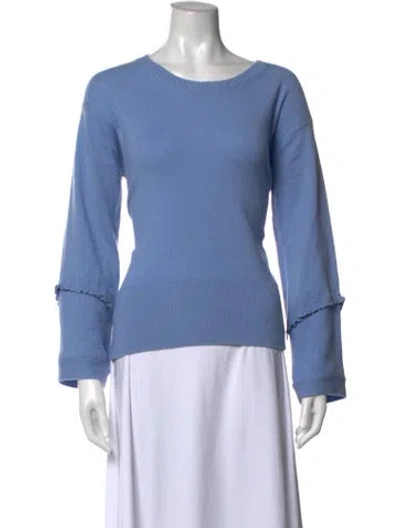 Pre-owned Dorothee Schumacher Cashmere Crew Neck Sweater In Blue