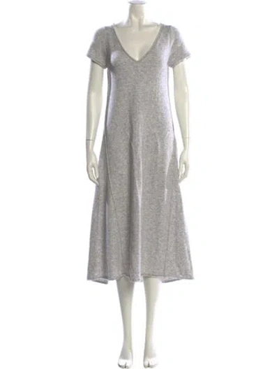 Pre-owned Dorothee Schumacher Cashmere Long Dress In Gray