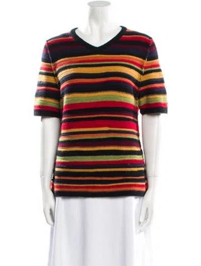 Pre-owned Dorothee Schumacher Cashmere Striped Sweater In Multi