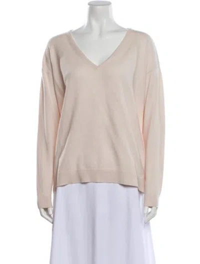 Pre-owned Dorothee Schumacher Cashmere V-neck Sweater In Neutral
