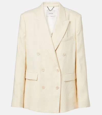 Dorothee Schumacher Casual Sophistication Linen And Cotton Blazer In Neutral