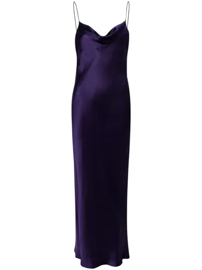 Dorothee Schumacher Charmeuse Silk Dress In Violett