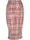 DOROTHEE SCHUMACHER CHECKED MIDI SKIRT