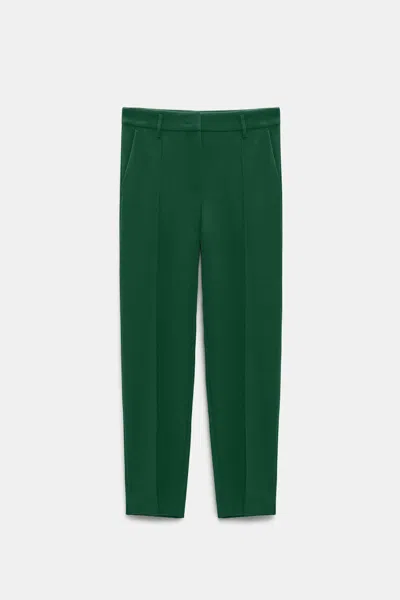 Dorothee Schumacher Cigarette Pants In Punto Milano In Green