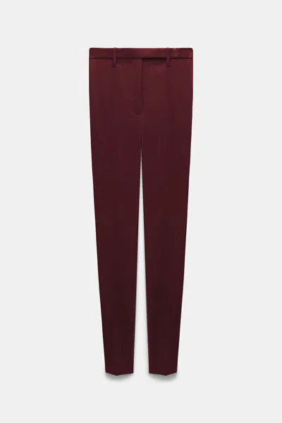 Dorothee Schumacher Cigarette Pants In Punto Milano In Red