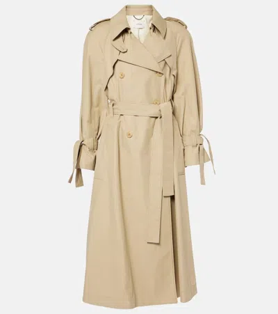 Dorothee Schumacher Classic Ease Cotton-blend Trench Coat In Beige