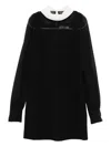 Dorothee Schumacher Collar-detail Mini Dress In Black